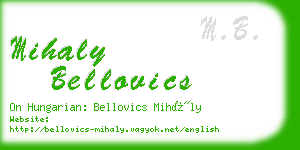 mihaly bellovics business card